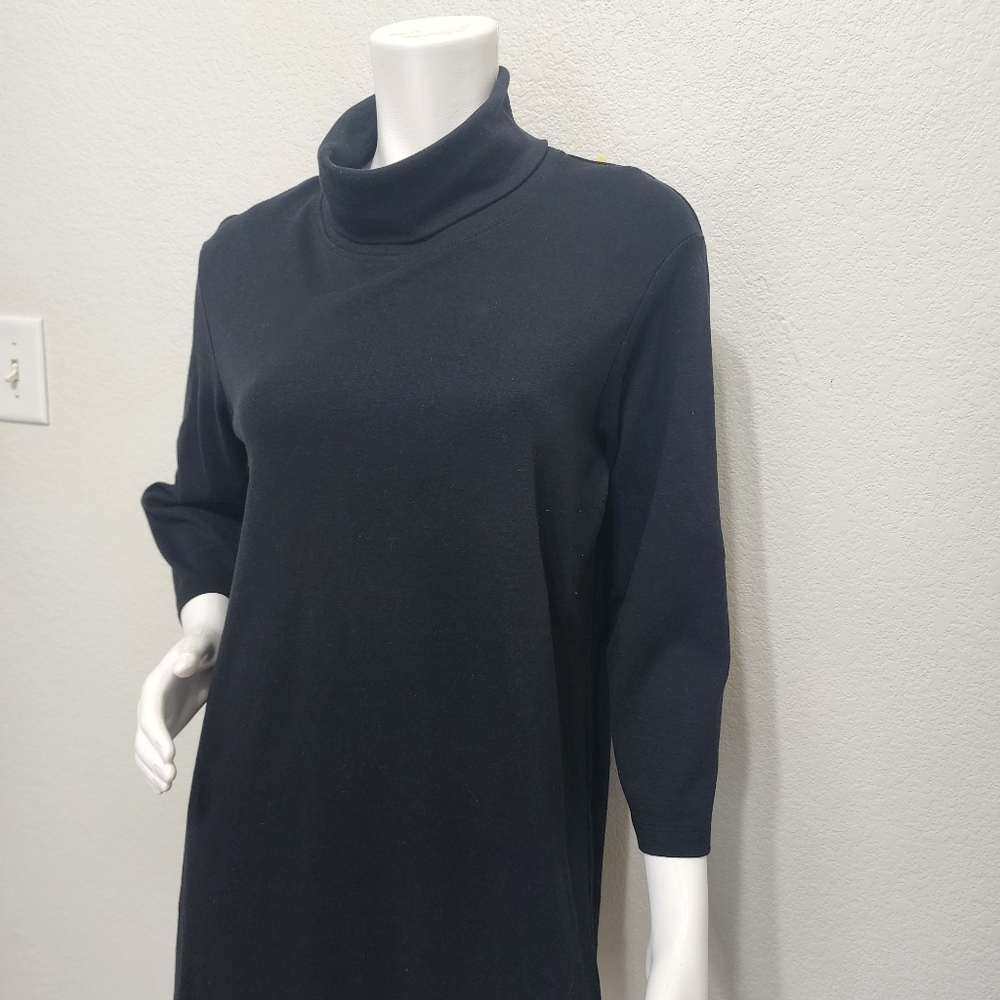 Piaza Italia Black Turtleneck Dress Size L - Picture 7 of 13